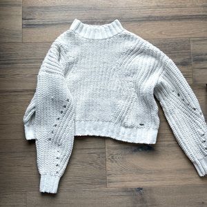 White Hollister Knit Sweater